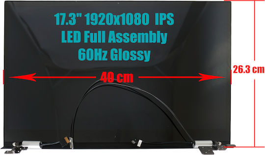 Laptop Screen Monitor Hp Envy 17-ce 17t-ce 17m-ce 17m-ce0013dx 17m-ce1013dx 17m-ce100 17t-ce000 17-ce1035cl 17-ce2055cl L52653-001 Full Assembly 17.3'' 1920x1080 FHD IPS LED 60Hz Glossy Code 1-scr0707