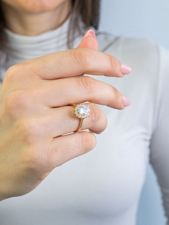 Kiriakos Gofas Single Stone Ring From 14K Gold Kiriakos Gofas Single Stone Ring From 14K Gold
