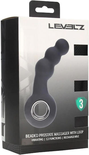 Shots Beaded Anal Vibrator Black
