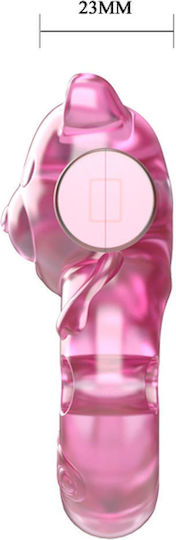 Vibrating Bear Cock Ring Pink
