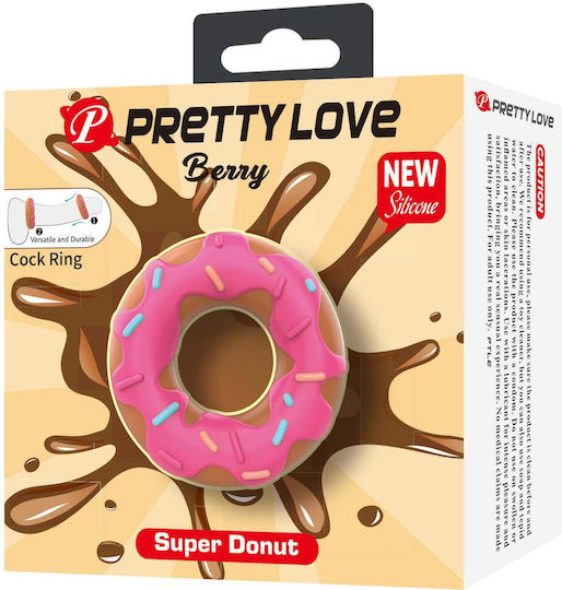 Pretty Love Berry Super Donut Silicone Cock Ring