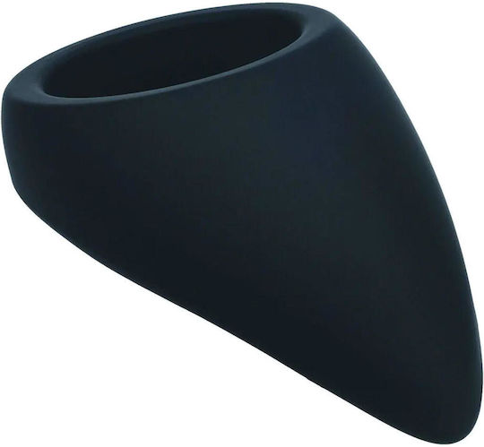 Teardrop Silicone Cockring Black
