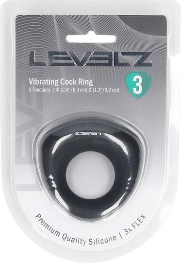 Versiegelter Flüssigsilikon Vibrations Penisring Schwarz