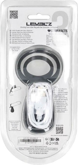 Vibrating Cock Ball Ring Paw Stimulator Black