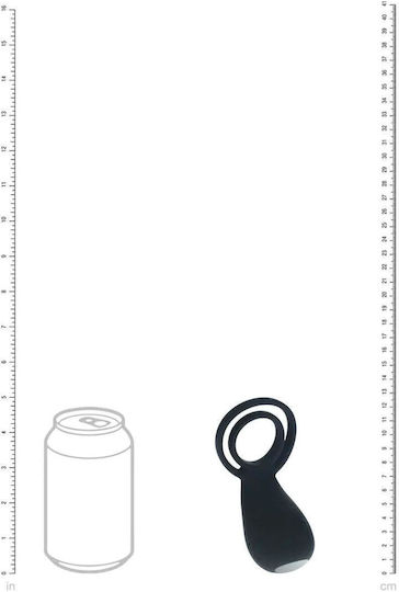 Vibrating Cock Ball Ring Paw Stimulator Black