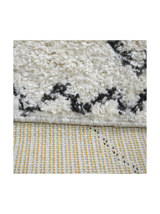 Shaggy Moroccan Χαλί Ορθογώνιο Ivory-black 120x170cm
