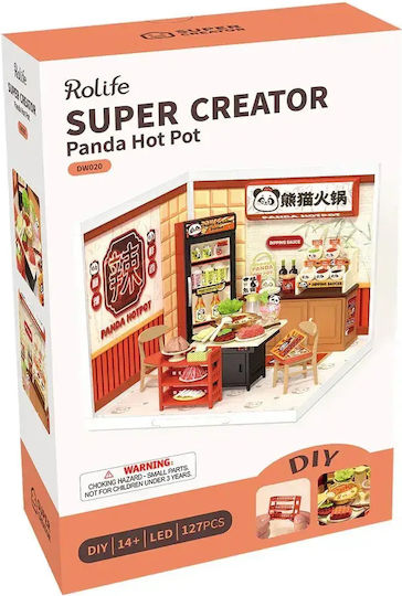 Robotime Παιχνίδι Κατασκευών Ξύλινo Super Creator Panda Hot Pot