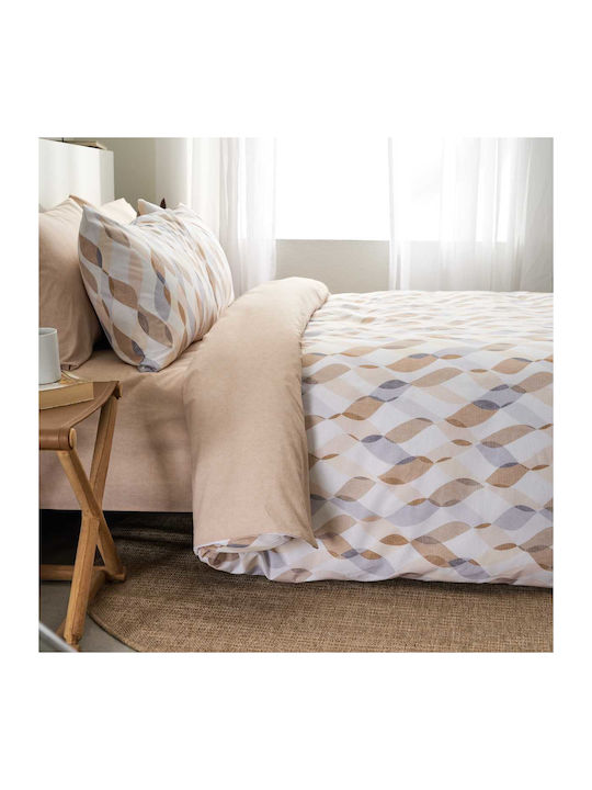 Vesta Home Σετ Παπλωματοθήκη Βαμβακερή 170x240cm Μονή με Μαξιλαροθήκη Prato 1 1