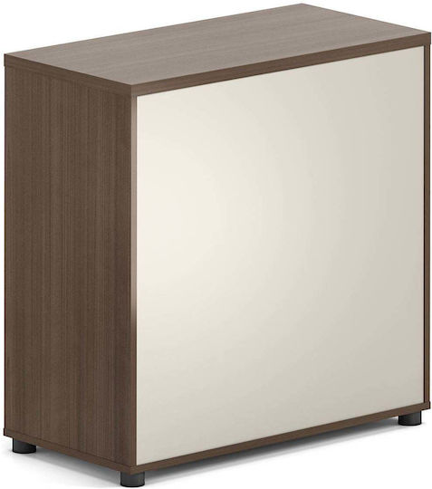 Cabinet De Birou Din Lemn Nucă - Bej 80x40x80cm EO805,1