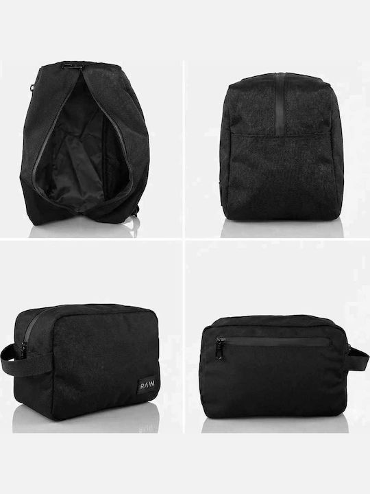 Toiletry Bag Travel & Cosmetics Rain Cos01-z1 Black 10l – Handle & Cabin Friendly Black