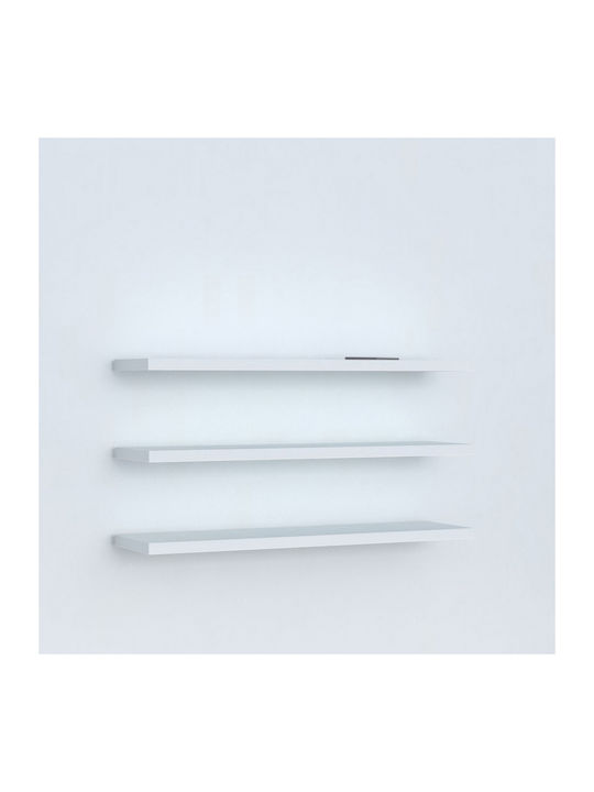 Boss White Wall Shelves (3 Pieces) 60x14.5x1.8cm