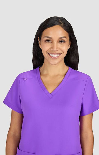 KOI USA Women's Purple Medical Blouse