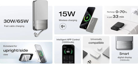 EcoFlow Rapid MagSafe Power Bank 10000mAh 30W με Θύρα USB-C Μαύρο