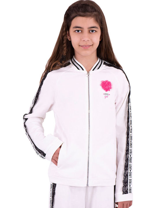 Παιδική Φούτερ Ζακέτα Bright White