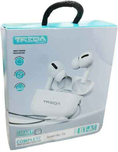 Treqa In-ear Bluetooth Handsfree Earphones with Sweat Resistance and Charging Case White