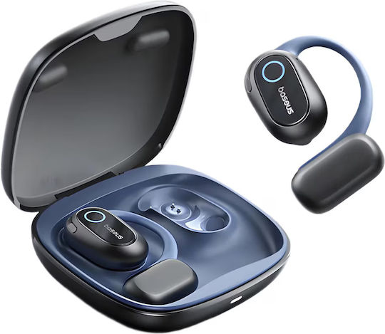 Baseus Bowie MF1 Offenes Ohr Bluetooth Kopfhörer mit Schweißbeständigkeit und Ladekoffer Schwarz