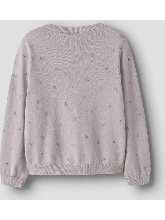 Kids Cardigan Knitted Lilac Marble