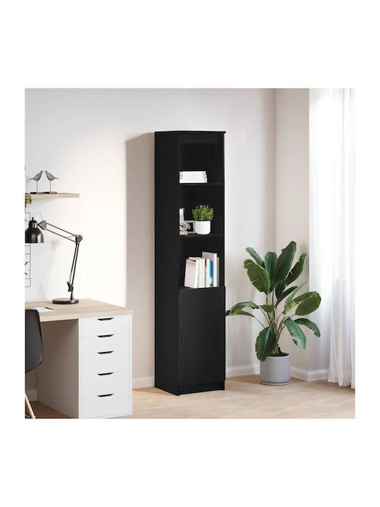 Βιβλιοθήκη Μαύρο 37.5x35x180εκ.