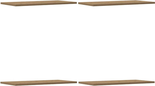 Rafturi Gri Sonoma (4 Bucăți) 60x20x1.5 cm
