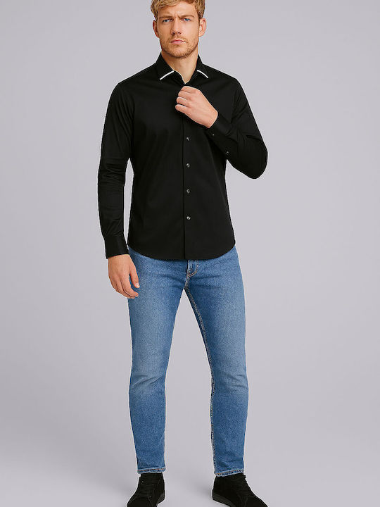 Langärmlig Hemd Black With Grey
