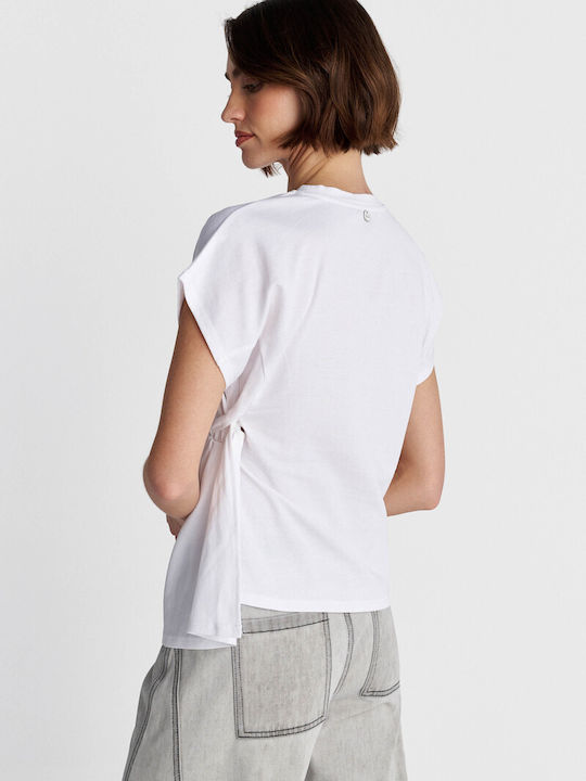 Women's Blouse Short Sleeve White