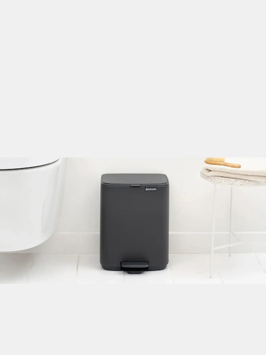 Brabantia Metallisch Badezimmer Mülleimer 7Es Gray