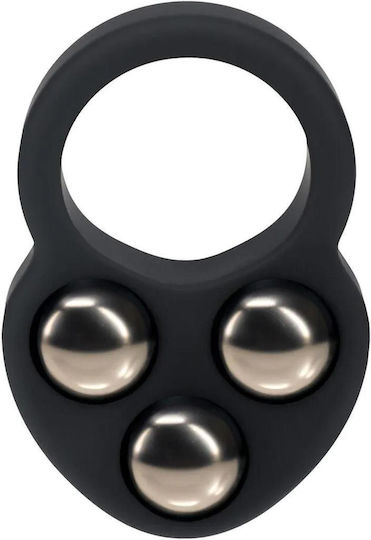 Inele Pentru Penis Negre Din Silicon Lichid Cu Bile Triple Greutate