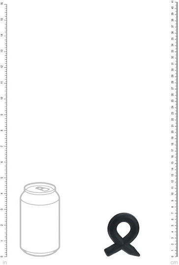 Pencil Liquid Silicone Cockring Black