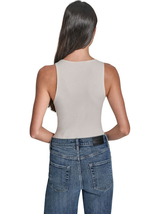 Women's Blouse Cotton Sleeveless Ecru