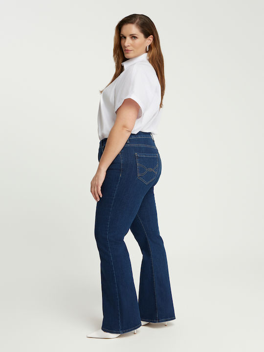 Γυναικείο Jean Παντελόνι Καμπάνα σε Bootcut Εφαρμογή Τζιν Μπλε