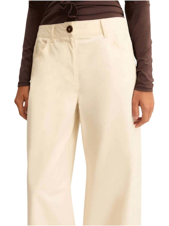 Women's Fabric Trousers Beige