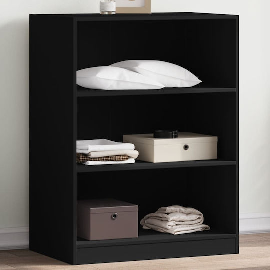 Bibliotecă Neagră 77x48x102 cm