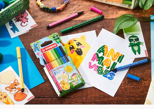 Stabilo Pen 88 Mini Маркери за Рисуване 0.4мм 8бр