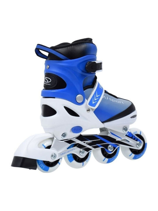 SMJ Sport BS-901MA Inline Αυξομειούμενα Rollers Μπλε/Λευκά Παιδικά