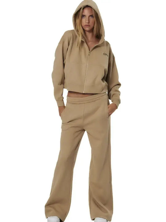 Долнище на анцуг Широк Teak Beige