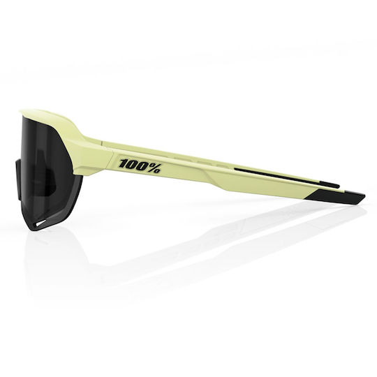 100% Cycling Glasses with Green Frame and Mirror Lenses