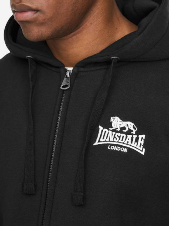 Herren Fleecejacke mit Kapuze Black