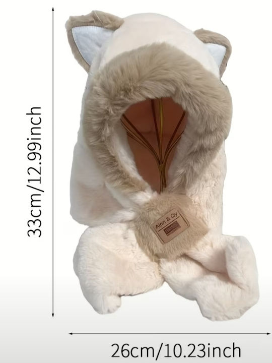 Beanie Feminin Căciulă Tricotat în culoarea Alb