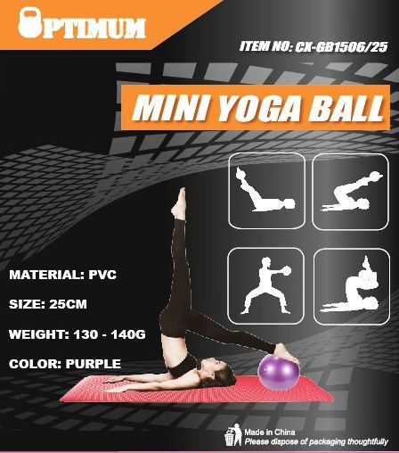 Optimum Mini Minge Pilates 25cm în culoare Negru