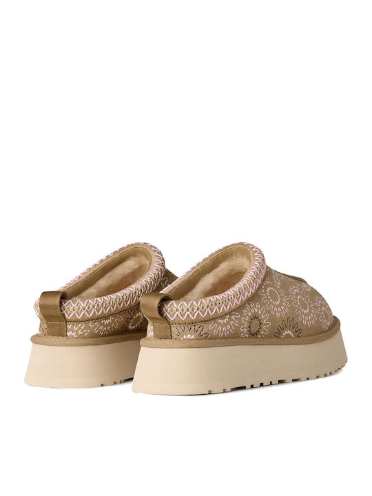 Tazz Winter Women's Slippers Beige