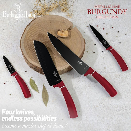 Berlinger Haus Metallic Line Knife Set Made of Stainless Steel 4 Pieces