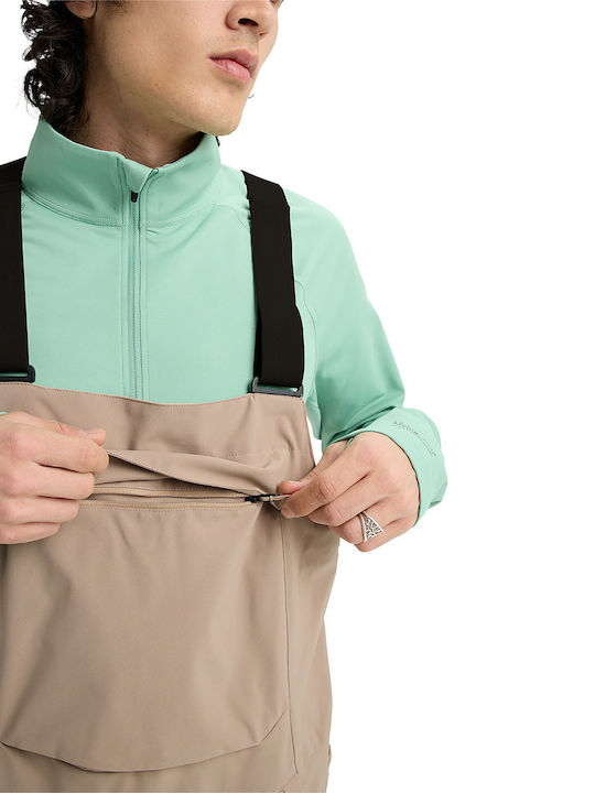 Burton Reserve 2l Stretch 3026510AR00 Ανδρική Σαλοπέτα Σκι & Snowboard Μπεζ