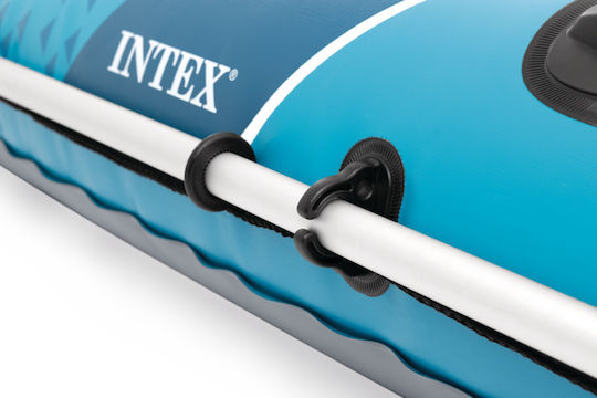 Intex Excursion 4 Inflatable Boat Blue with Oars & Pump