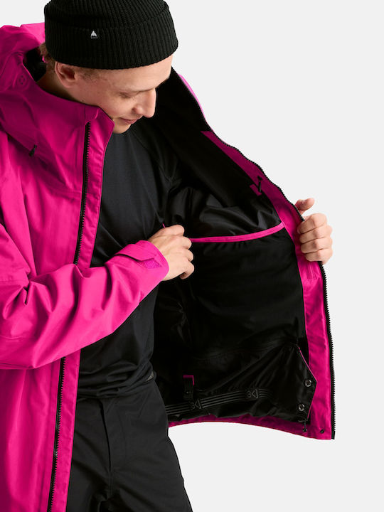 Burton 100021B69P Ανδρικό Μπουφάν Gore-Tex για Σκι & Snowboard Μωβ