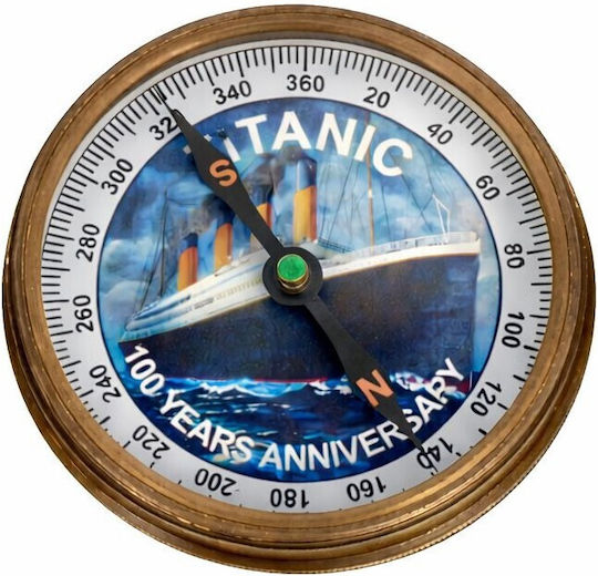 Πυξίδα Titanic Μπρονζέ Μεταλλική 8cm