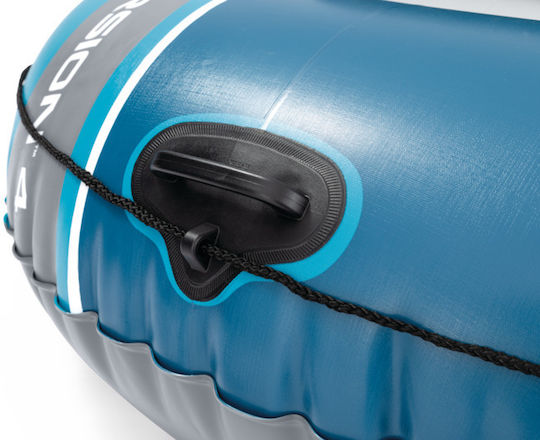 Intex Excursion 4 Inflatable Boat Blue with Oars & Pump