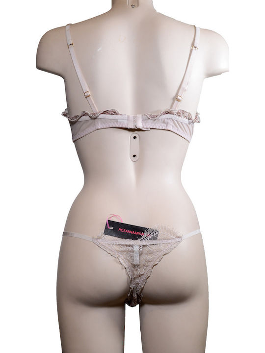 Underwear Set with Bra & String Pink Rosanna Ansaloni &