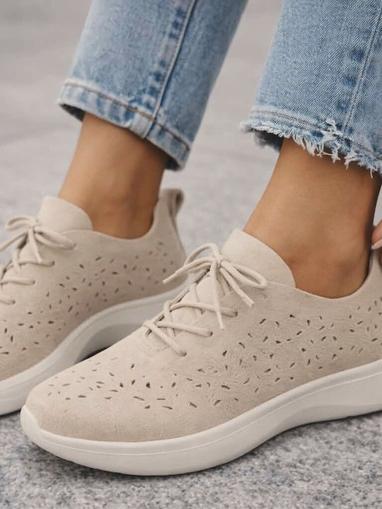Damen Anatomisch Sneakers Beige
