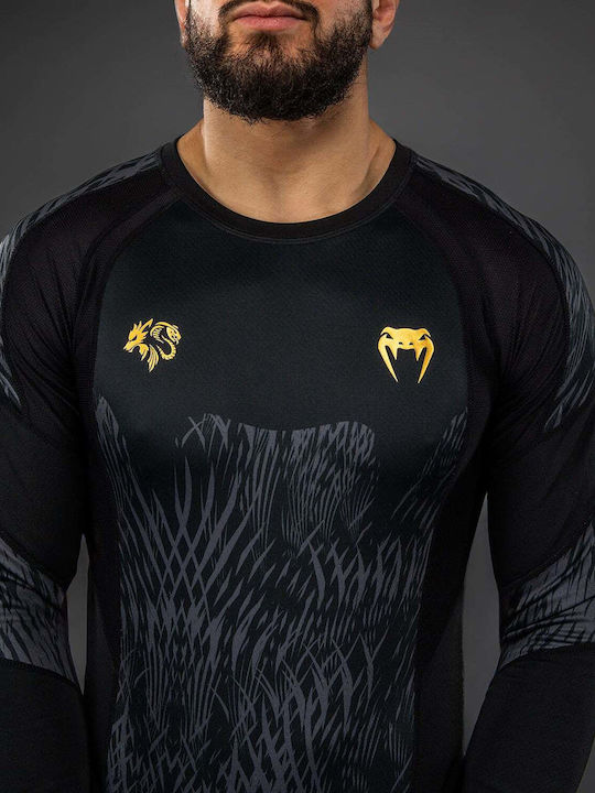 Venum Herren Langärmlig T-Shirt VENUM-05997-109 für Jiu-Jitsu Schwarz