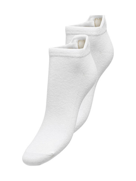 Only Women's Solid Color Socks White 2Pack